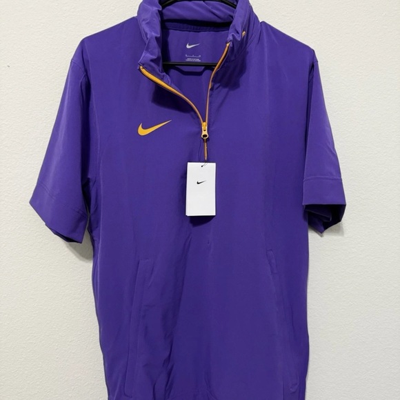Nike Coaches 1/4 Zip Hooded SS Jacket Purple/yellow FJ9548-546 Size Small New - Picture 1 of 7